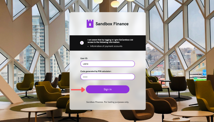 Peppol registration with bank account – step 6