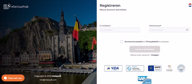 Belgium e-invoicing portal